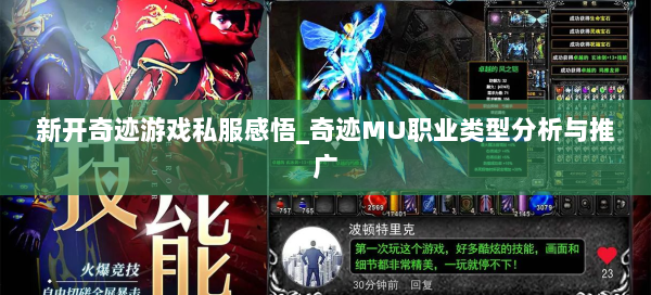 新开奇迹游戏私服感悟_奇迹MU职业类型分析与推广